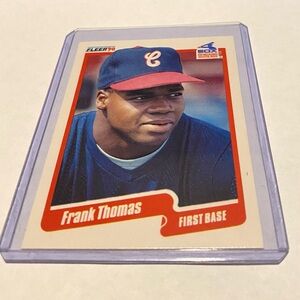 Frank Thomas RC Rookie 1990 Fleer Baseball Card #U-87 Vintage Chicago White Sox